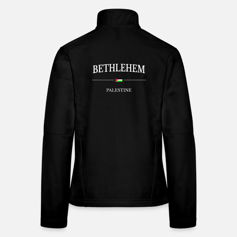 Bethlehem Palästina Flagge - Frauen Softshelljacke - Schwarz