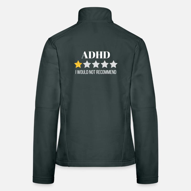 Conception graphique innovante de sensibilisation au TDAH Veste en tissu softshell Femme