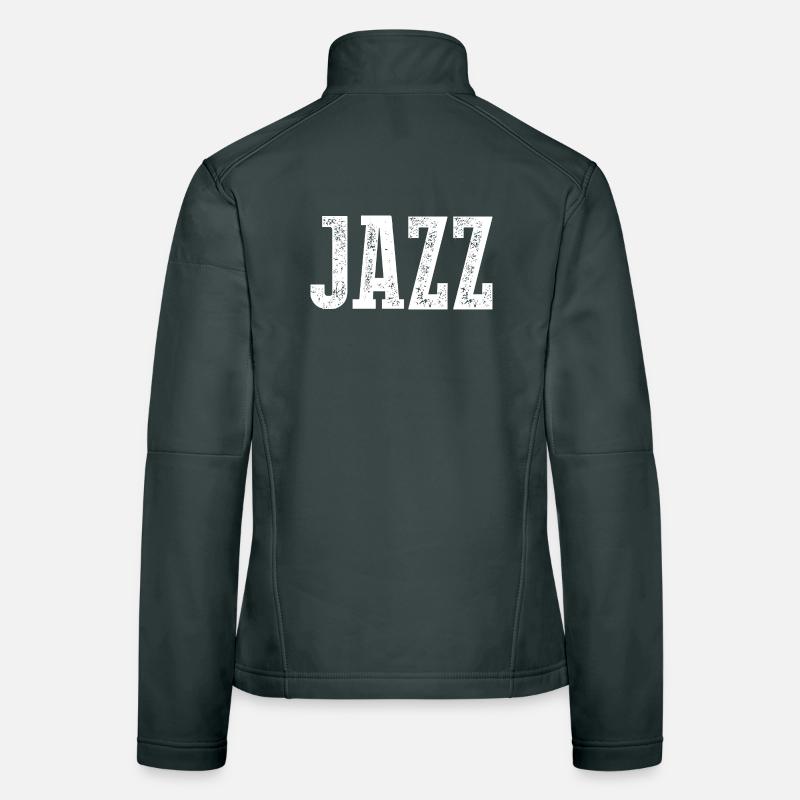 Jazz Distressed Typography Tee Women's Softshell Jacket