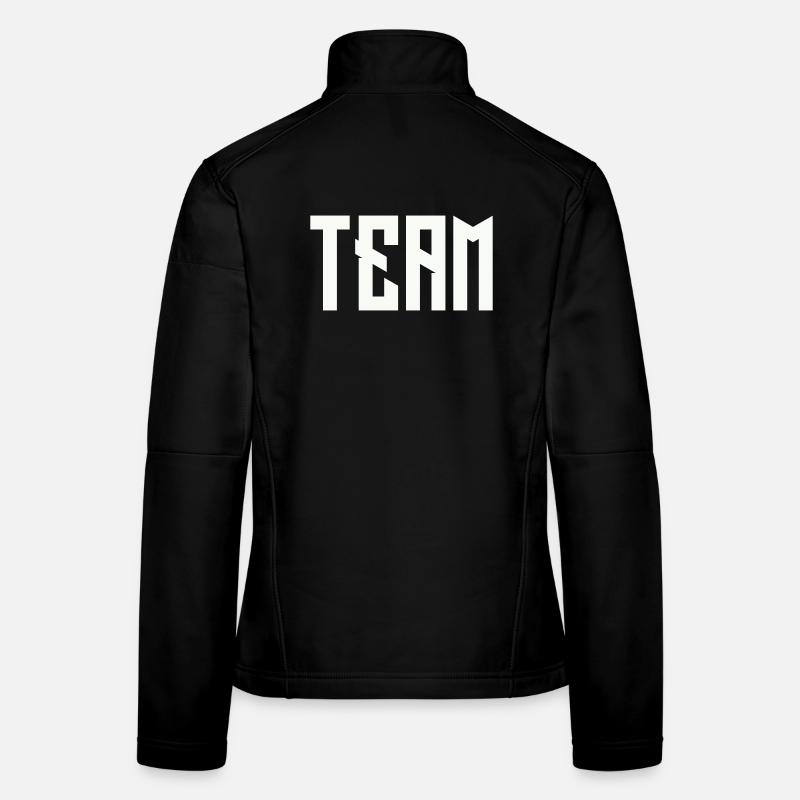 TEAM Lettres majuscules Veste en tissu softshell Femme