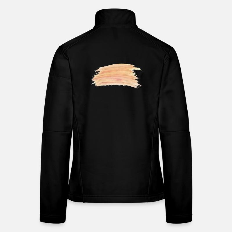 Rayures aquarelle pêche Veste en tissu softshell Femme