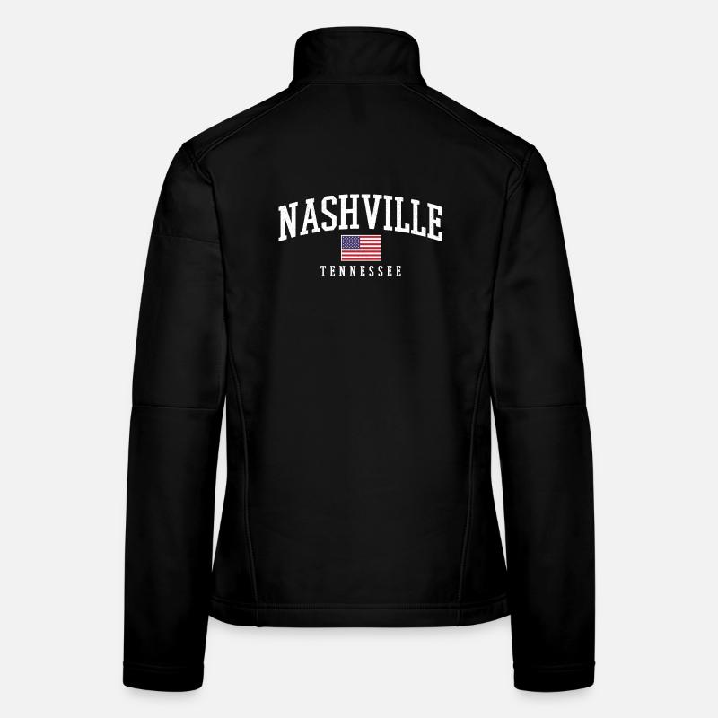 Nashville Vintage Bogen USA-Flagge Frauen Softshelljacke
