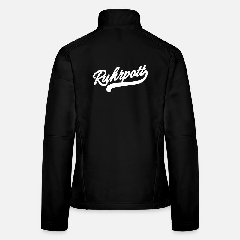 Ruhrpott Retro - Frauen Softshelljacke - Schwarz