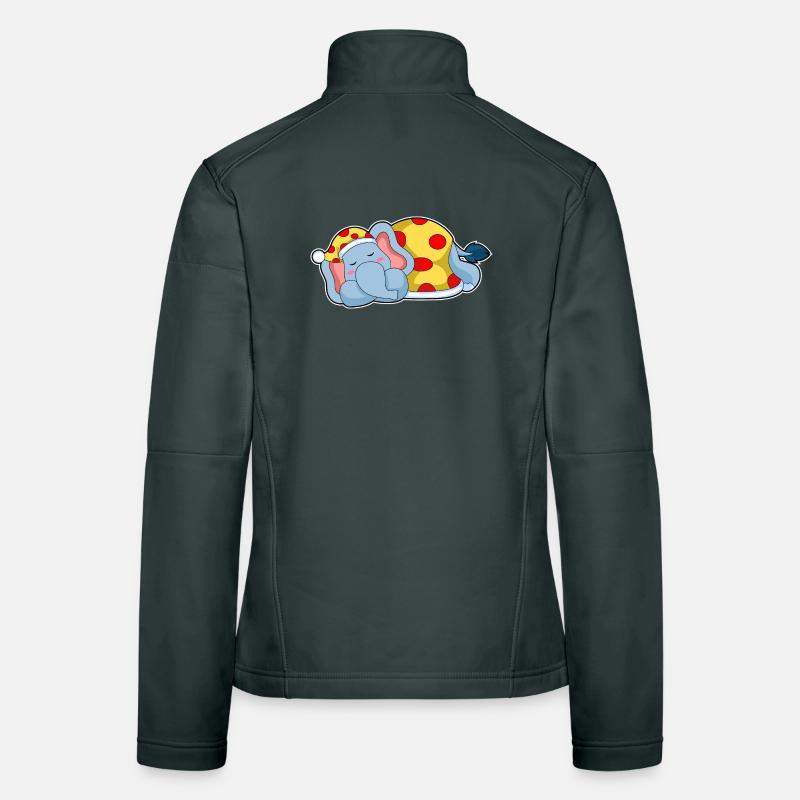 Elephant Sleeping Pajamas Women's Softshell Jacket