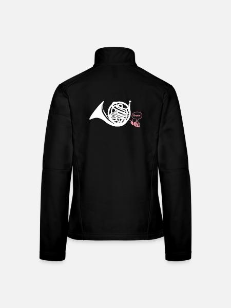 Waldhorn Hornist - Frauen Softshelljacke - Schwarz - Hinten