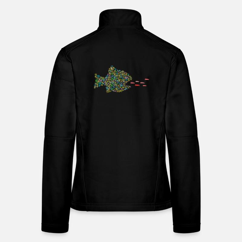 POISSON MANGE-VOITURES Veste en tissu softshell Femme