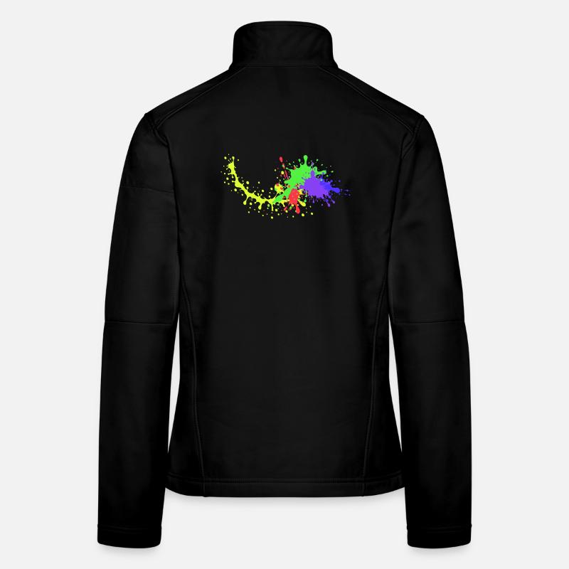 Conception de fête colorée Underground Veste en tissu softshell Femme