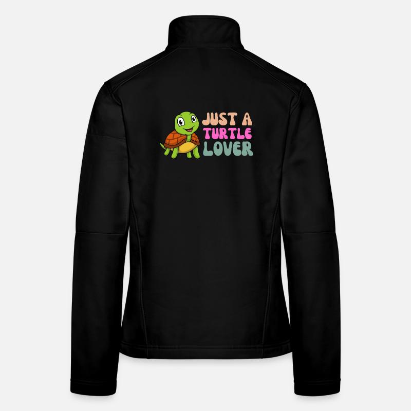 Adorable Turtle Lover Illustration Women's Softshell Jacket