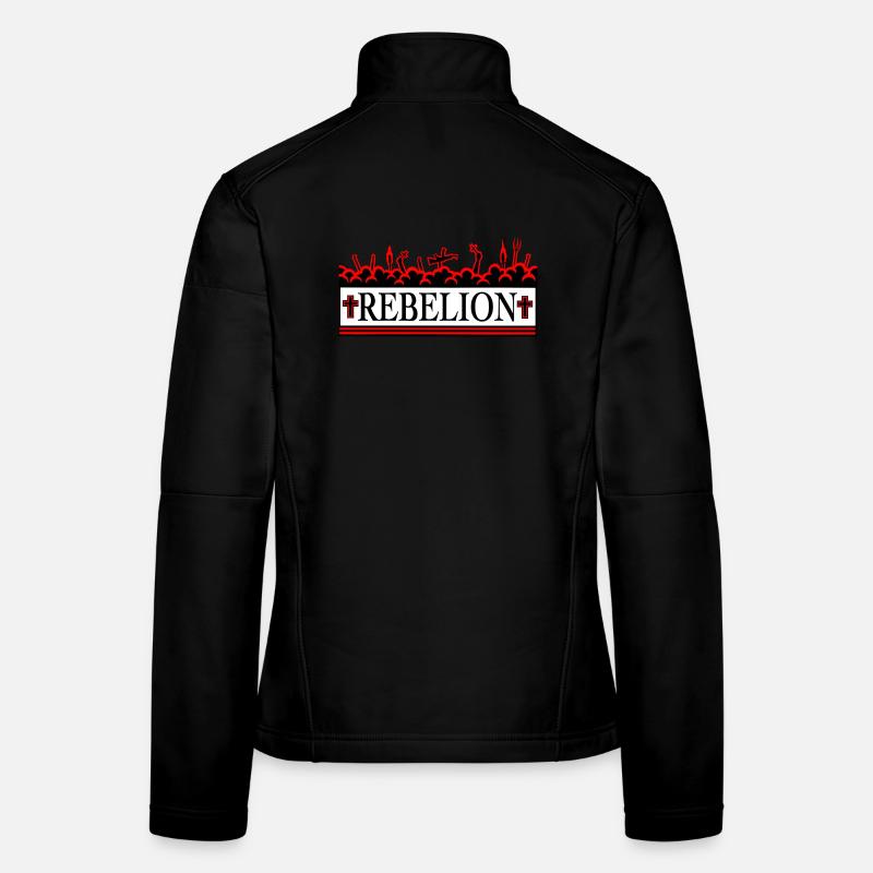 DIE REBELLION ROT. - Frauen Softshelljacke - Schwarz