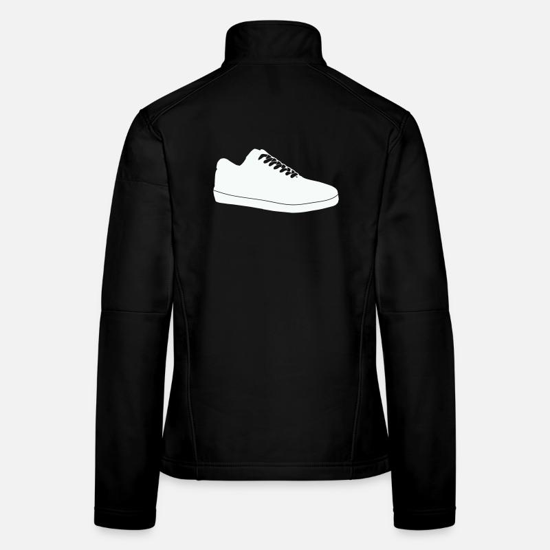 Shoe Silhouette Line Art Women's Softshell Jacket