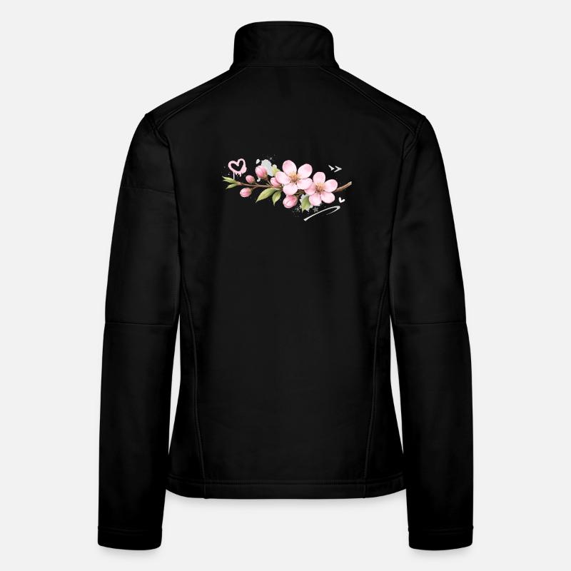 Pfirsichbluten_Graffiti Frauen Softshelljacke