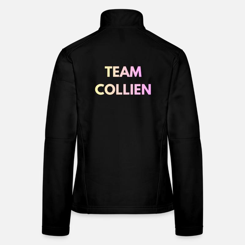 Team Collien Gradient Text - Frauen Softshelljacke - Schwarz