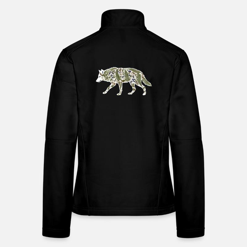 wolf-botanical - Frauen Softshelljacke - Schwarz