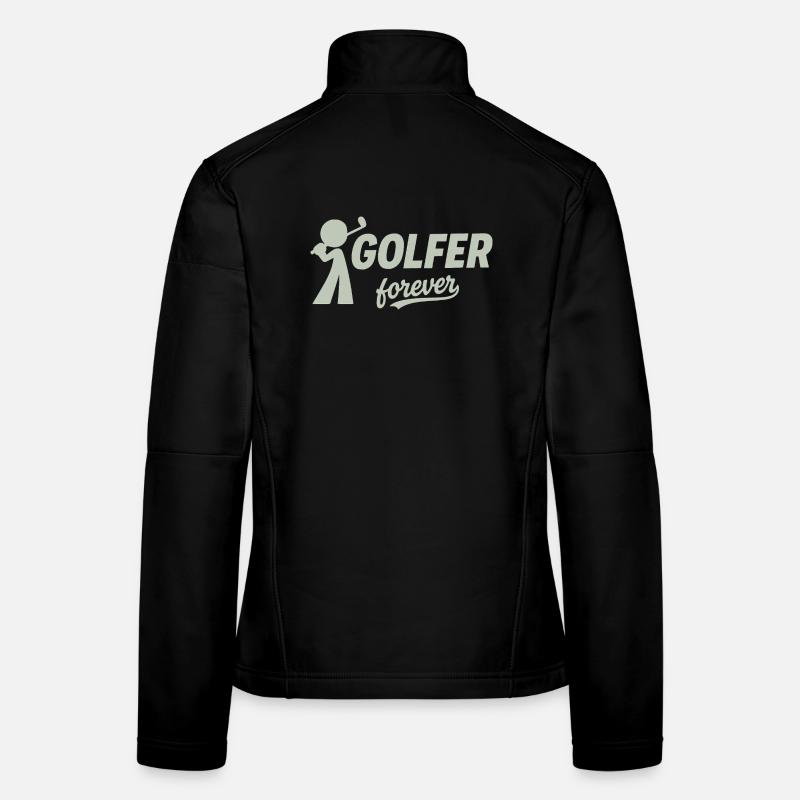 Golfer Forever Silhouette Frauen Softshelljacke