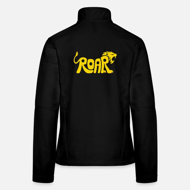 Lion Roar Lettering Design Women's Softshell Jacket