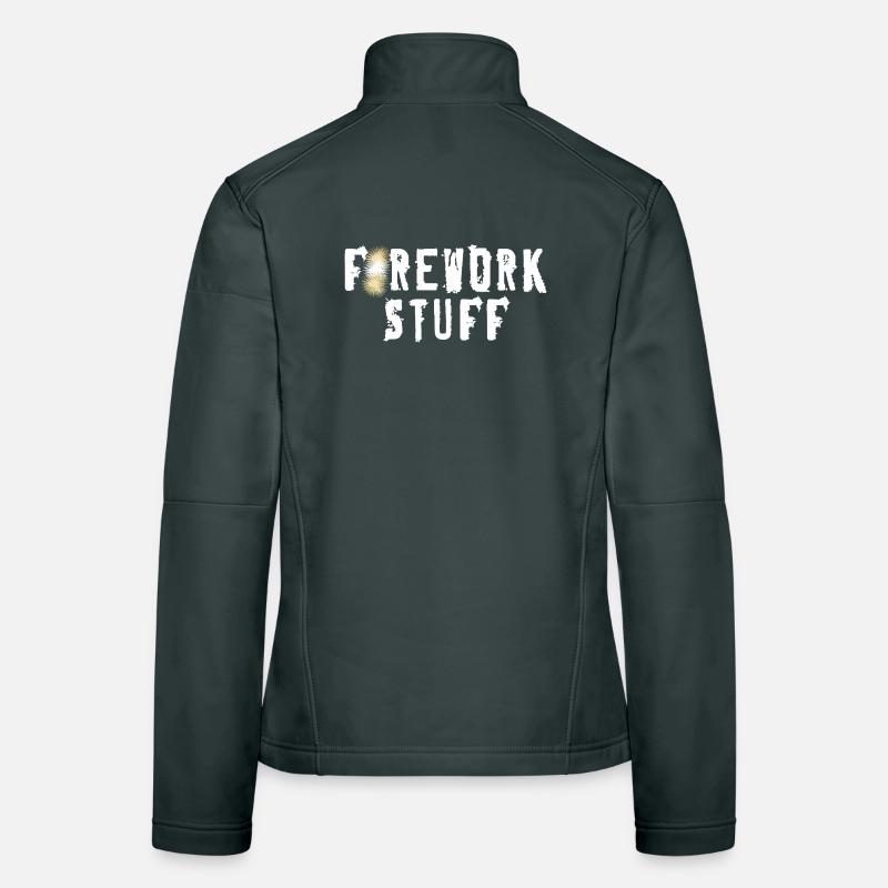Fireworks Text Women's Softshell Jacket