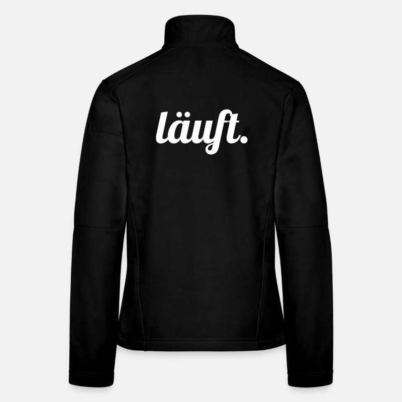 Läuft. Handlettering Script - Frauen Softshelljacke - Schwarz