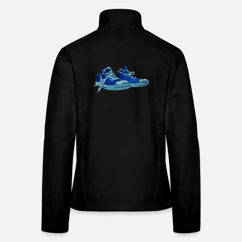 Blue sneaker print Women's Softshell Jacket