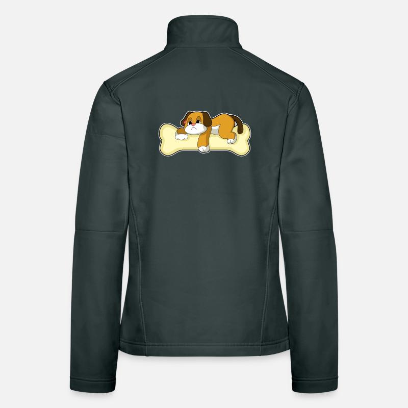 Hund Knochen  Frauen Softshelljacke
