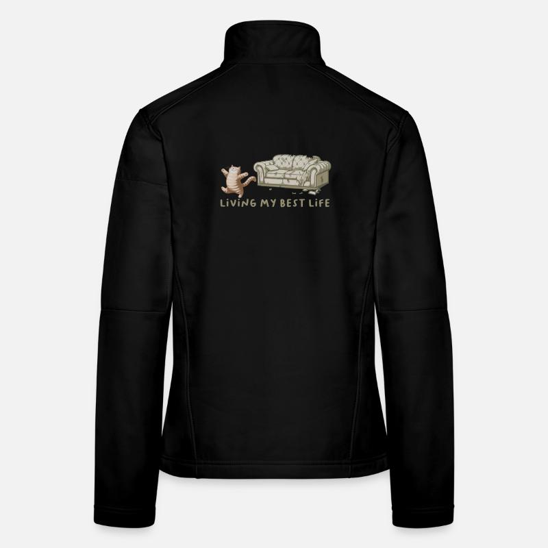 Cat Claws Sofa Life Her Best Life Women's Softshell Jacket