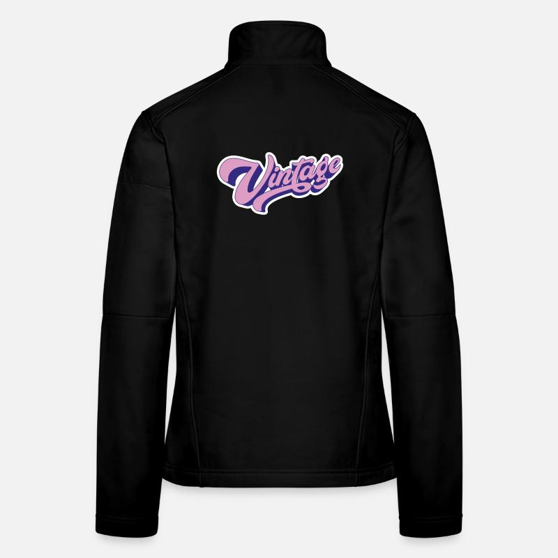 Vintage Rose - Women's Softshell Jacket - black