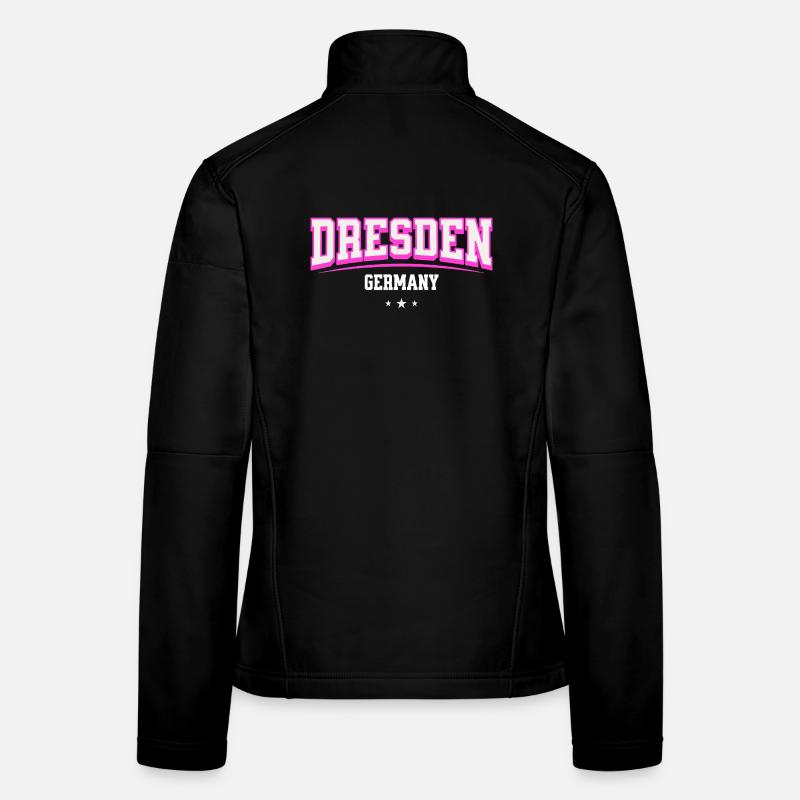 Dresden Retro Emblem Pink Women's Softshell Jacket
