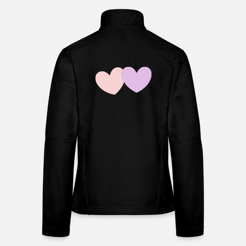 Herz pastell Geschenk Valentinstag Frauen Softshelljacke