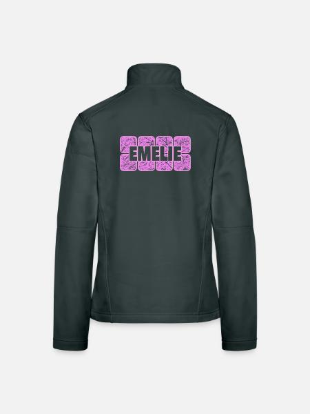 Geschenk für Emelie - Frauen Softshelljacke - Schwarz - Hinten