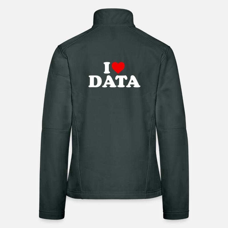 I Love Data - Heart Women's Softshell Jacket