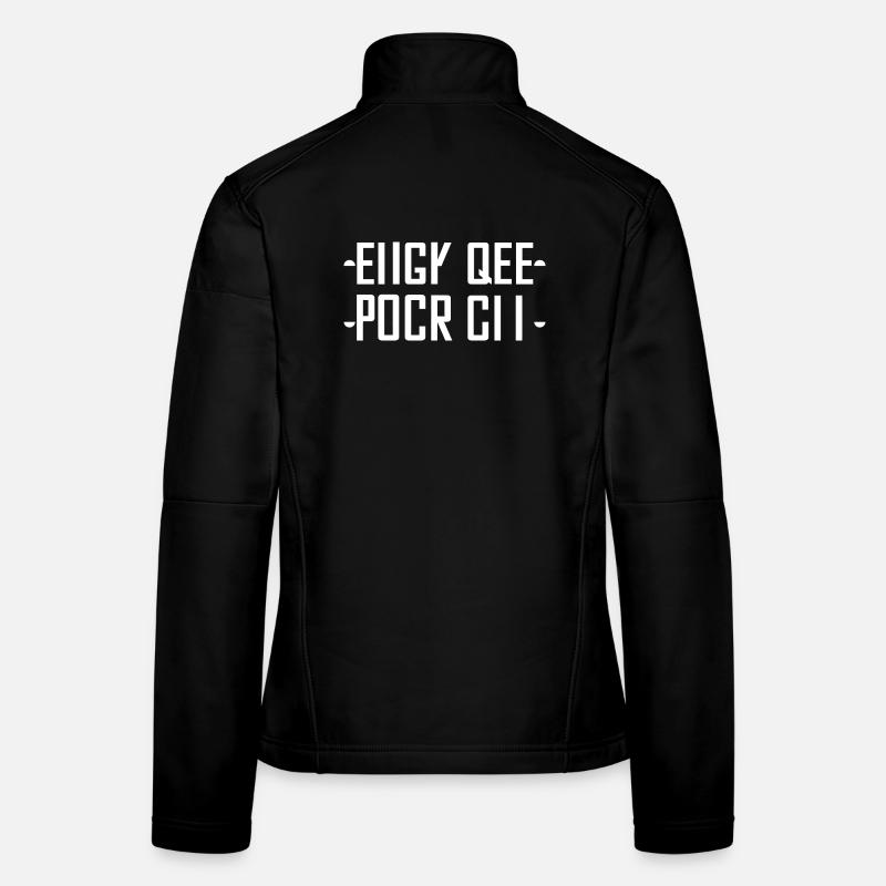 Eine geheime Botschaft - Frauen Softshelljacke - Schwarz