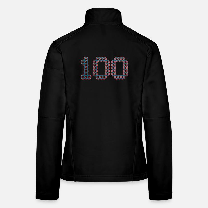 100. 100 ANS. 100e ANNIVERSAIRE. ANNIVERSAIRE 100 Veste en tissu softshell Femme