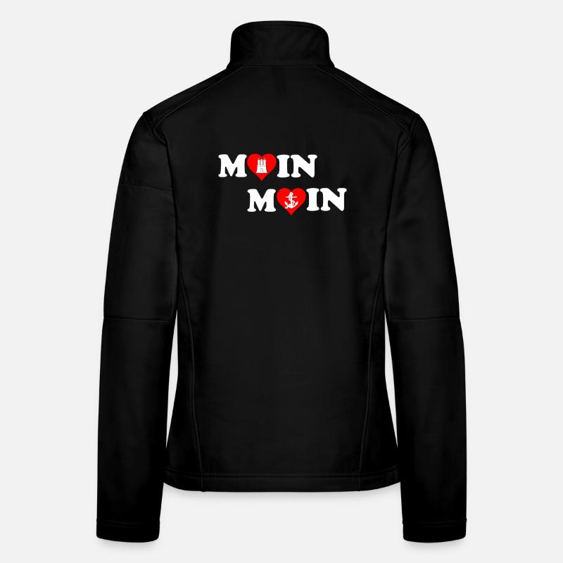 Moin Moin Heart pour Hambourg Veste en tissu softshell Femme