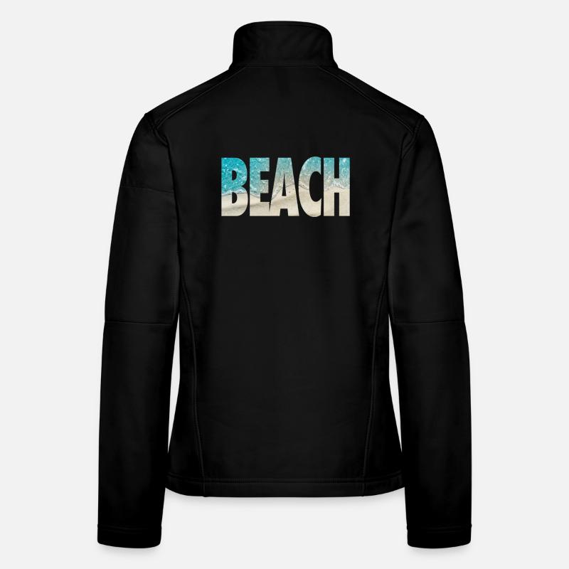 Tropical BEACH Ocean Text Vibe Women's Softshell Jacket