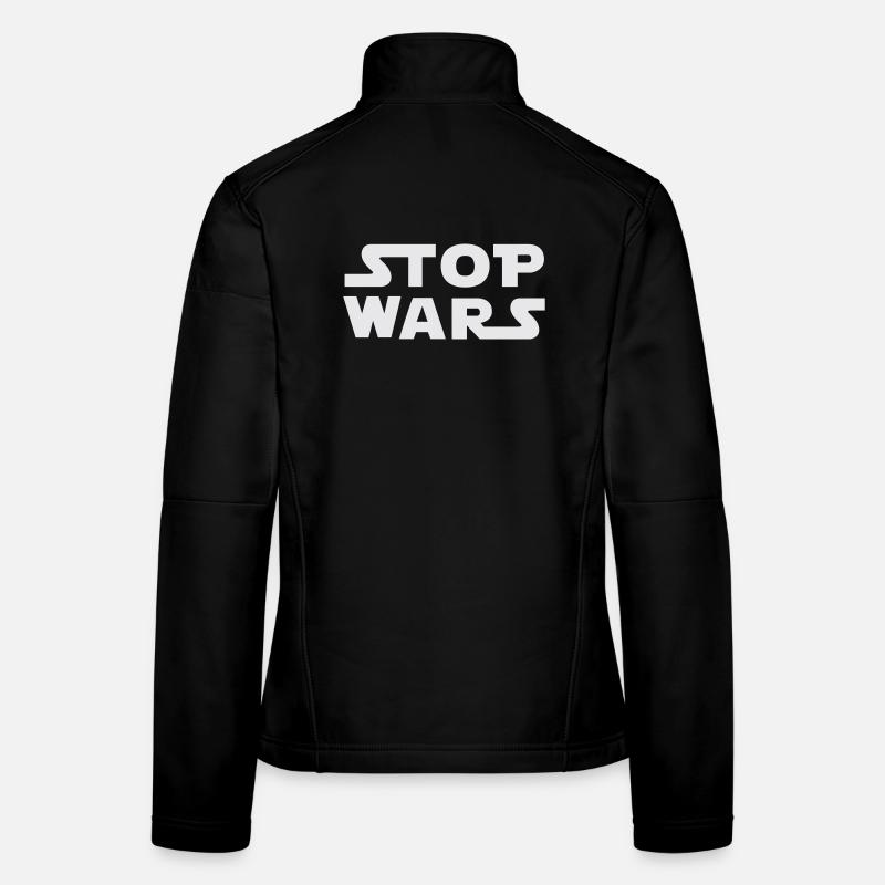 Stop Wars - Women's Softshell Jacket - black