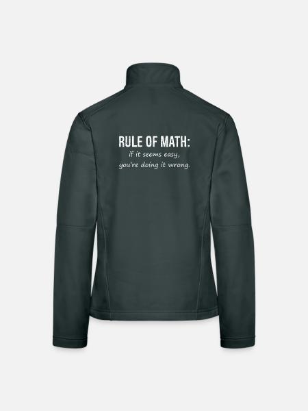Mathe Shirt Lustig Herren Mathlete Regel der Mathe lustig - Frauen Softshelljacke - Schwarz - Hinten