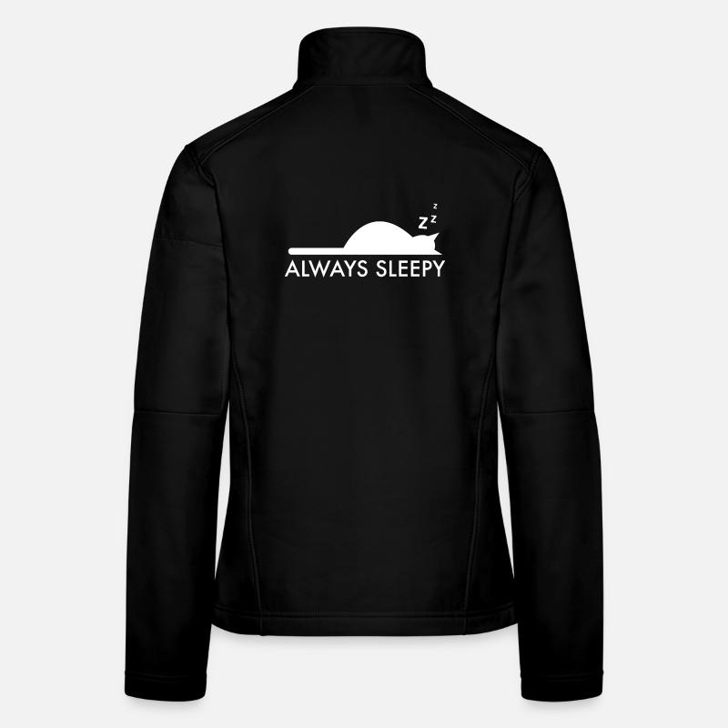 Chat endormi toujours endormi fatigué Veste en tissu softshell Femme