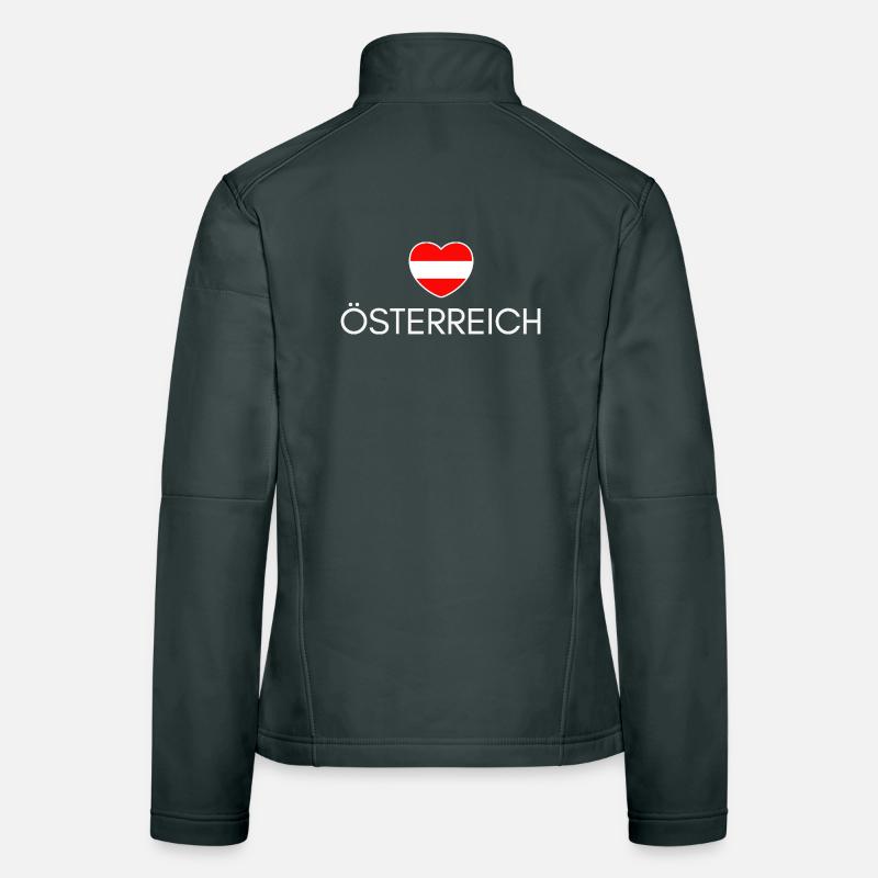 Heart with Austrian flag, Austrian pride Women's Softshell Jacket