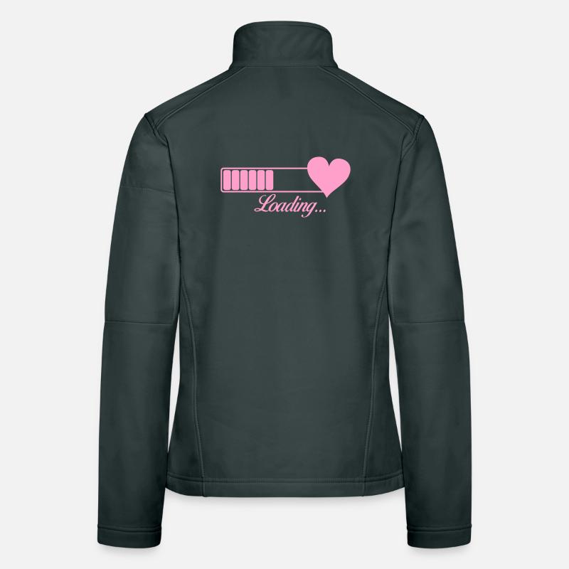 Heart Charging Indicator: Love in Progress Women's Softshell Jacket