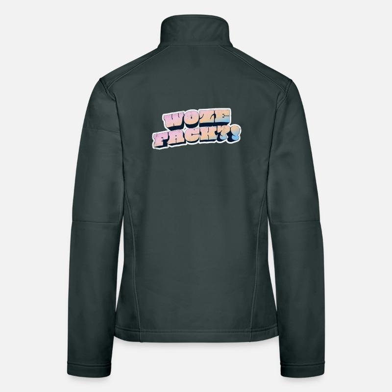 Wow Face Pastell Graffiti Stil Frauen Softshelljacke