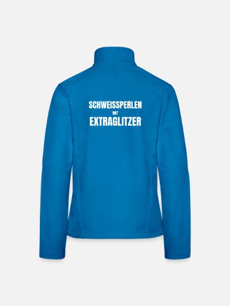 Schweißperlen mit Extraglitzer - Frauen Softshelljacke - Schwarz - Hinten