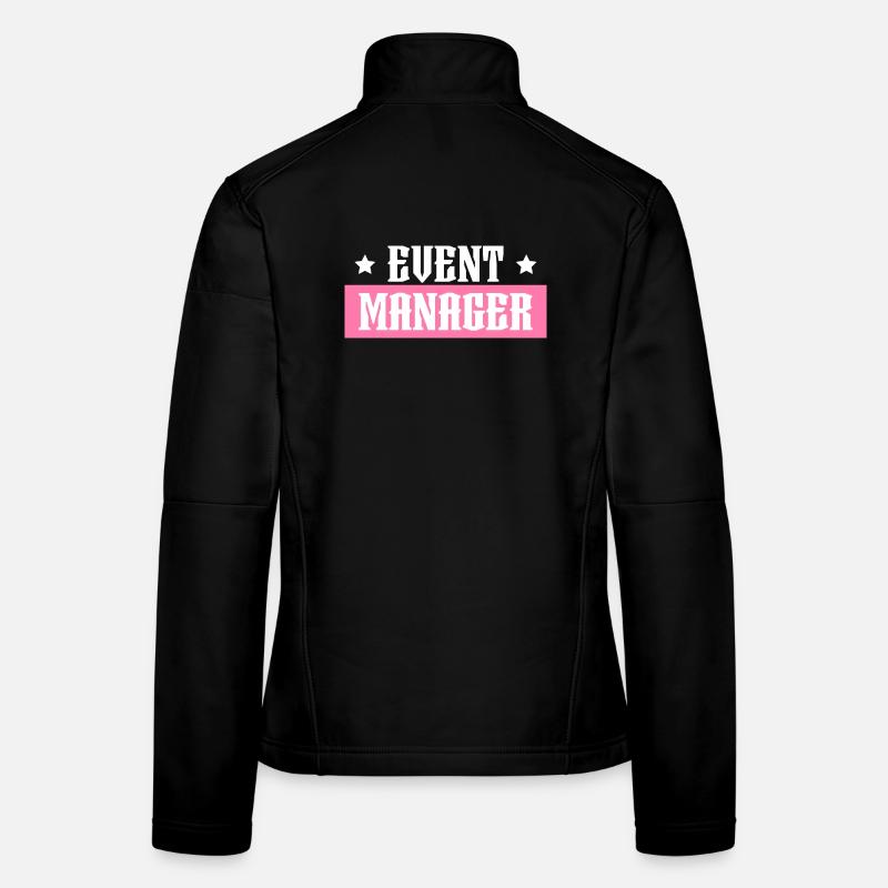 Event Manager tshirt rose noir Veste en tissu softshell Femme