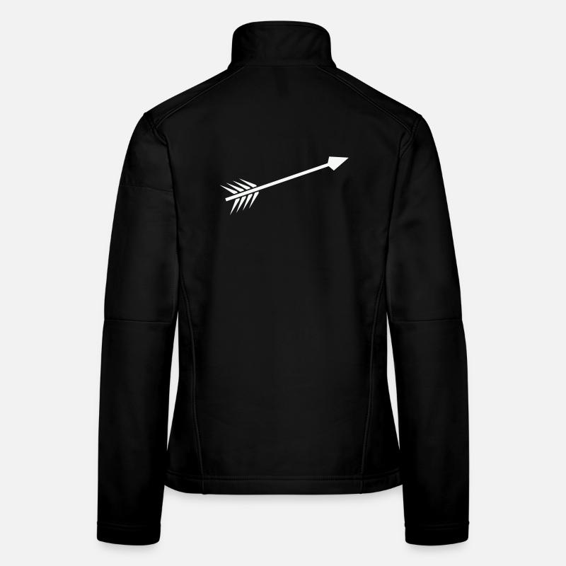 Flèche blanche avec plume Veste en tissu softshell Femme