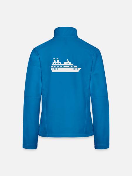 Kreuzfahrtschiff Silhouette Kreuzfahrt Schiff - Frauen Softshelljacke - Schwarz - Hinten