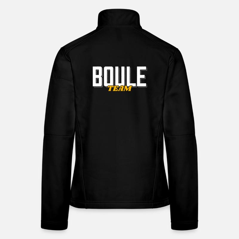 Boule Team Boulekugeln pour Bouler et Pétanque Veste en tissu softshell Femme