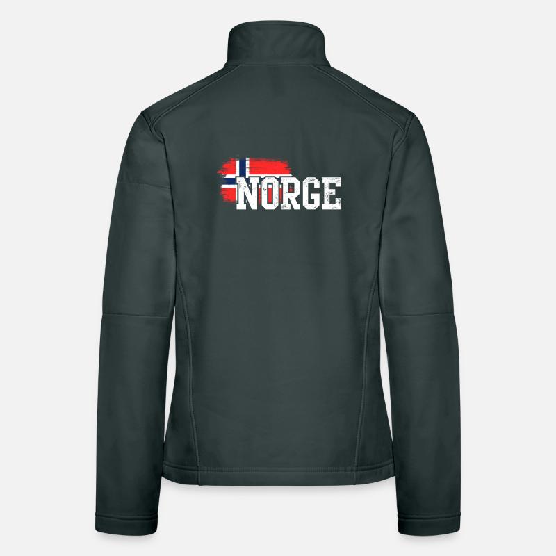 Norge Flag Splash Bold Frauen Softshelljacke