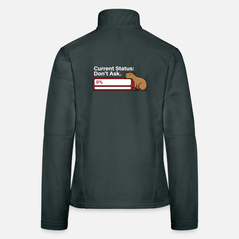 Capybara müde Batterie leerer Humor Frauen Softshelljacke