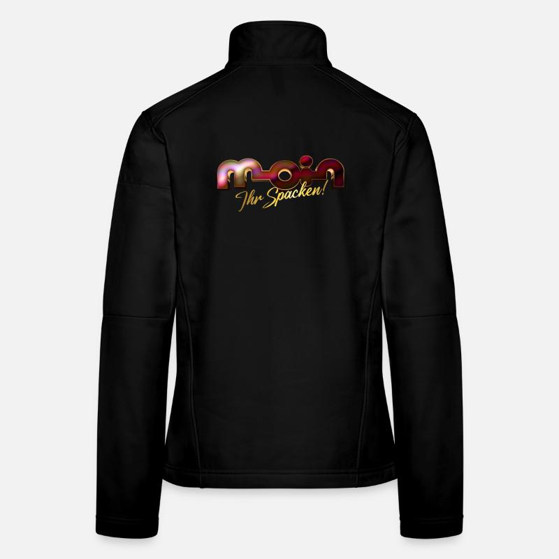 Moin ihr Spacken! - Frauen Softshelljacke - Schwarz