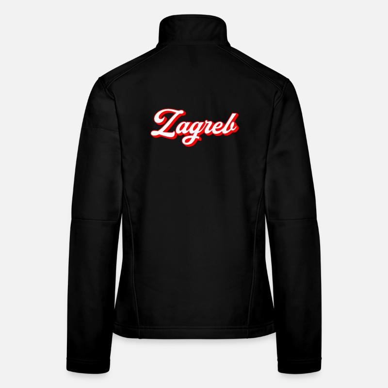 Zagreb Script Retro Women's Softshell Jacket