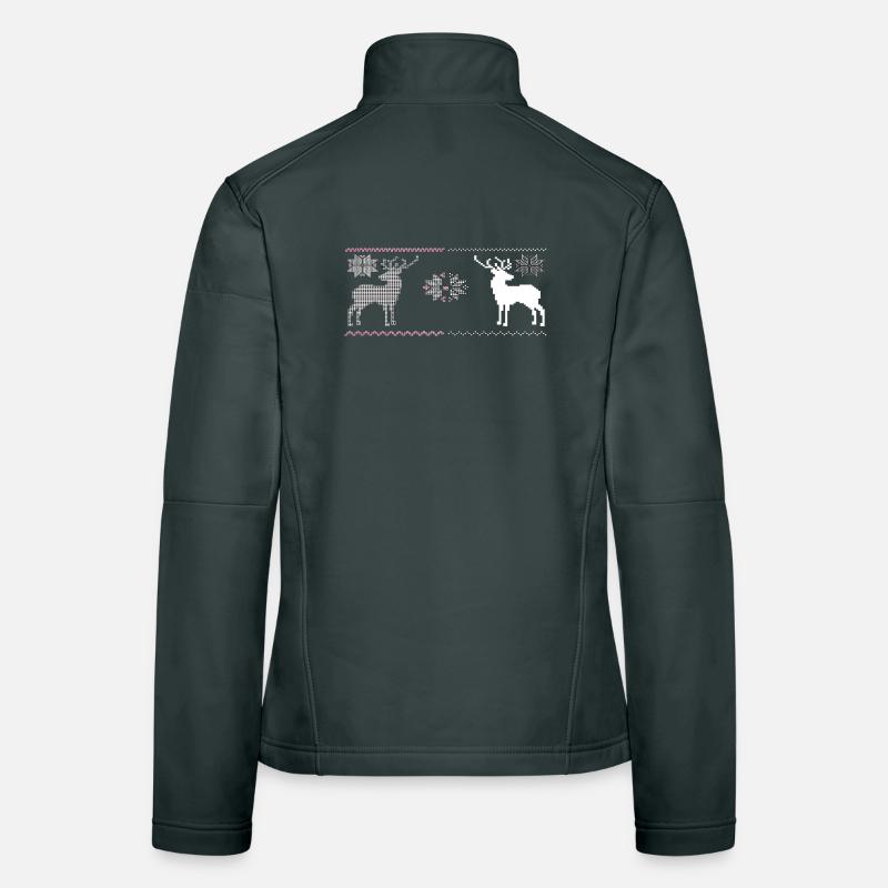 Christmas, Reindeer Women's Softshell Jacket
