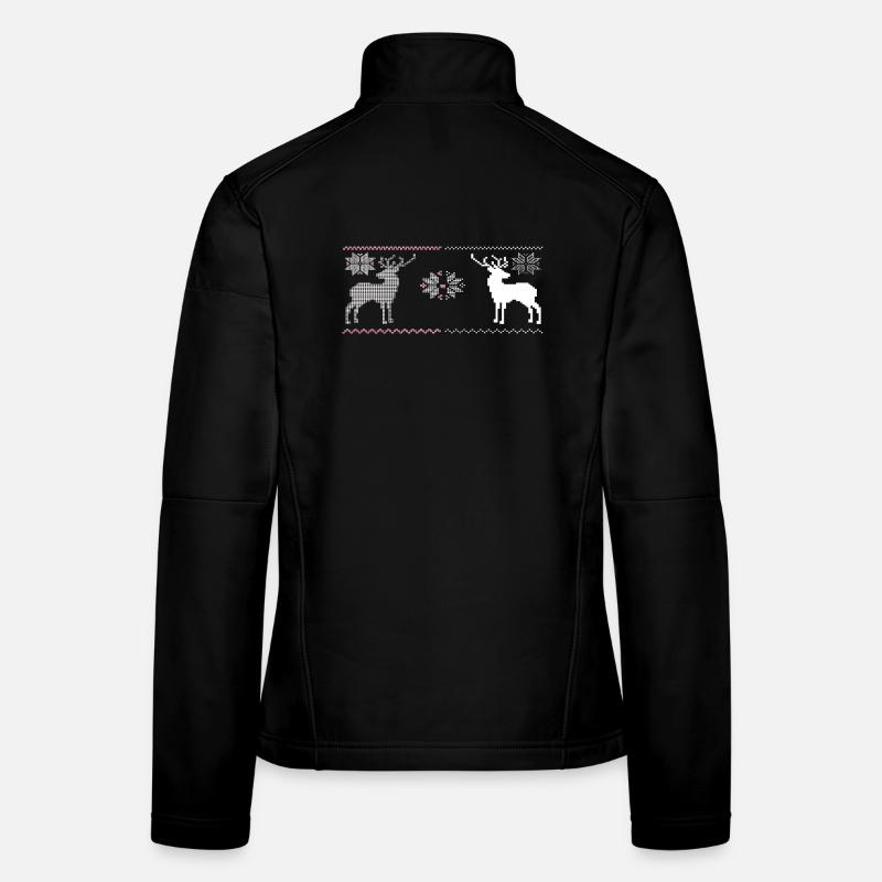Weihnachten, Rentiere Frauen Softshelljacke